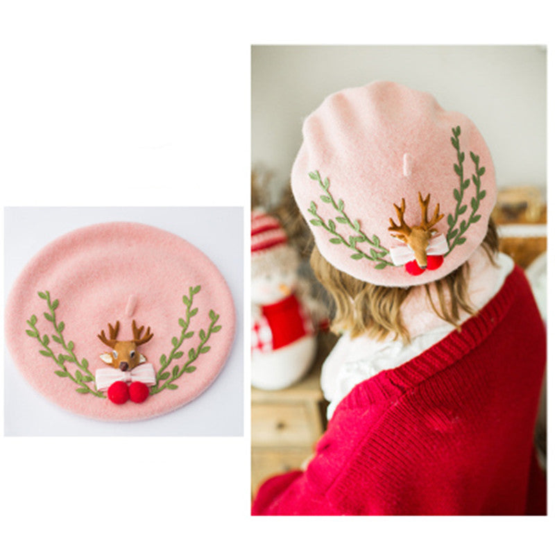Women's Fashion Handmade Flower Beret Hat