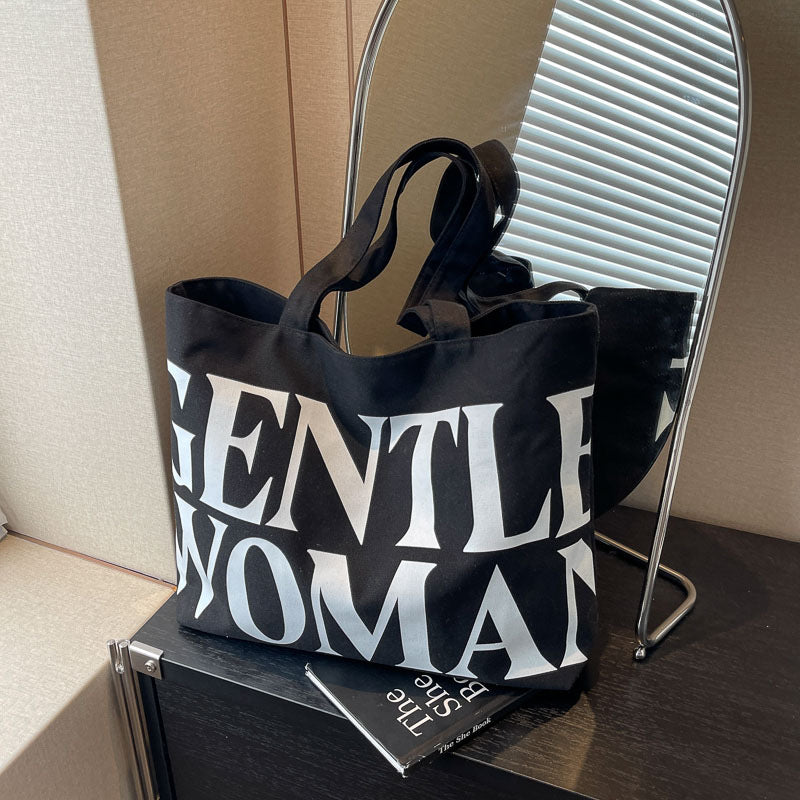 Letter Printing Simple Portable Shoulder Bag