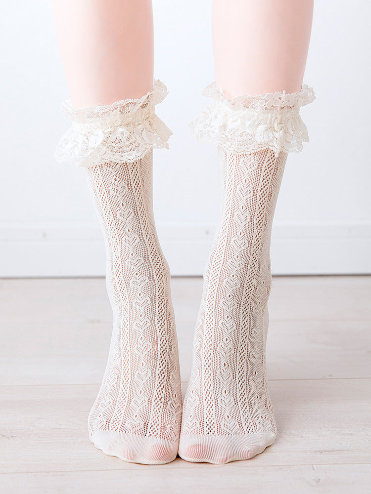 Japanese Lace Hollow Mesh Lace Socks