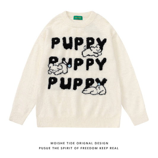 Cartoon Rabbit Soft Glutinous Mink Sweater Men And Women Loose Fashion