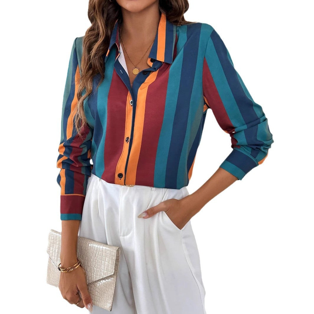 Womens New Casual Striped Top