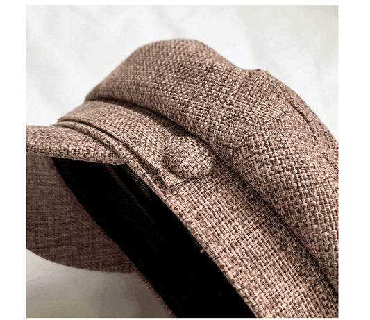 Women's Fashion Thin Linen Navy Hat