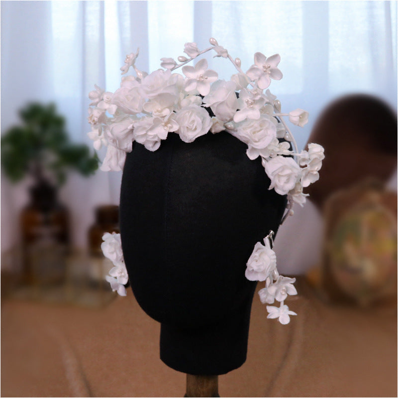 Hair Band Set Exquisite Handmade White