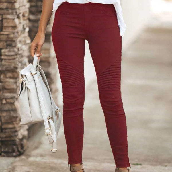 Mode Casual Asymmetriske Leggings med Slank Pasform