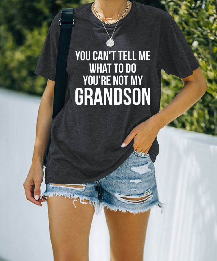 Simple Street Letter Versatile Casual T-shirt