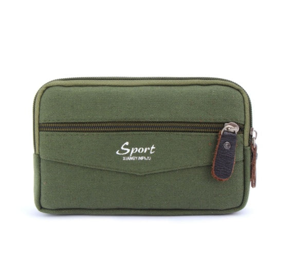Ground Spread Belt Bag Men's Multifunctional Large Capacity  6.5 Inch