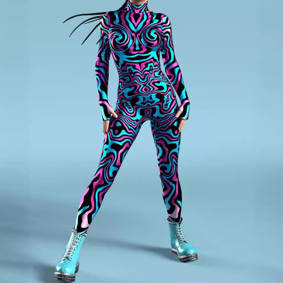 Halloween Tights 3D Digital Printing Play Costume