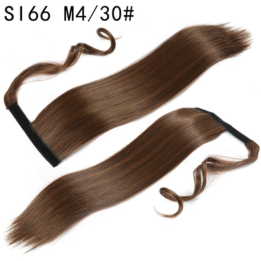 Long Straight Synthetic Wig With Headband For Womens Ponytail
