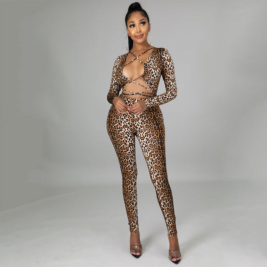 Women's Long-sleeved Trousers Jumpsuit
