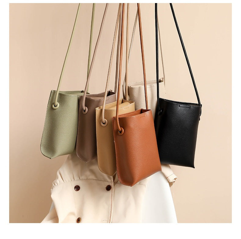 Newomen's Fashion Simple Korean Style Vertical Mobile Phone Bag