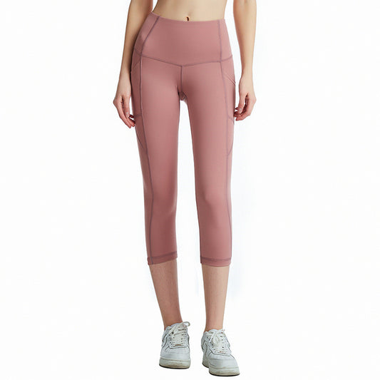 High Waist Hip Raise Reflective Dot Fitness Pants