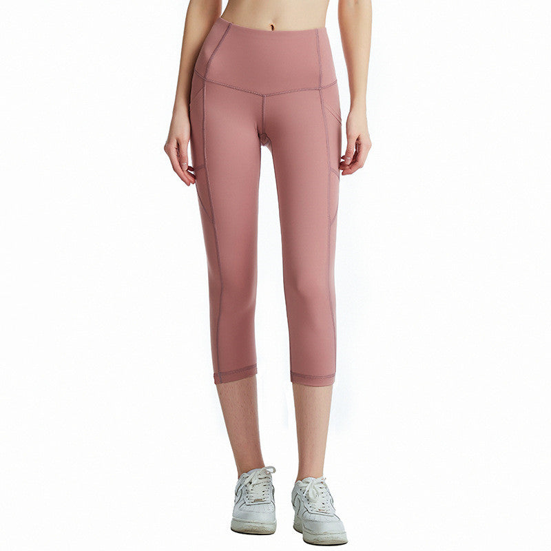 High Waist Hip Raise Reflective Dot Fitness Pants