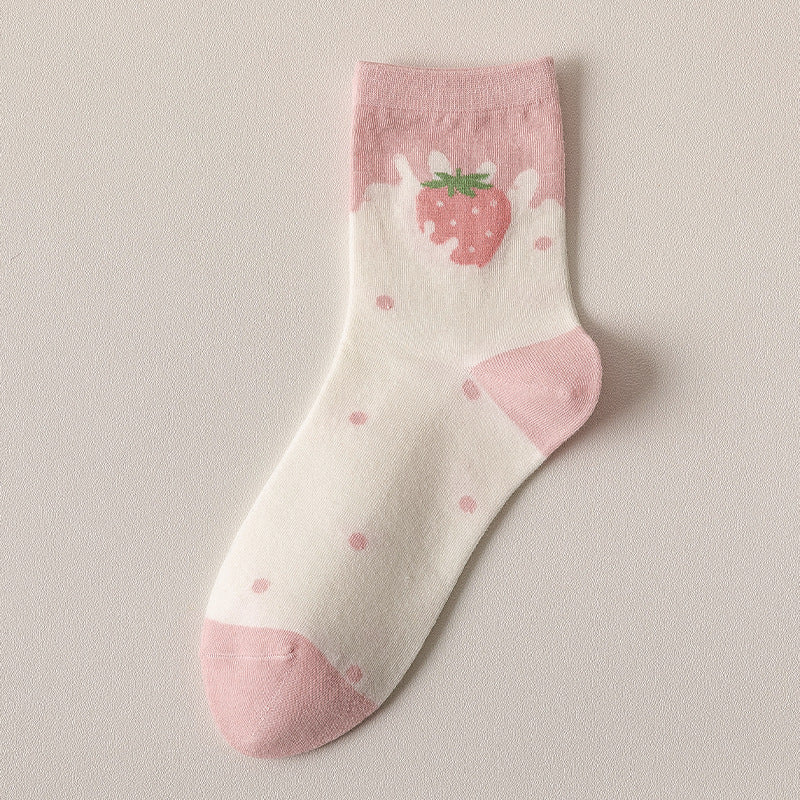 Women's Fashion Mid-calf High-top Cotton Socks