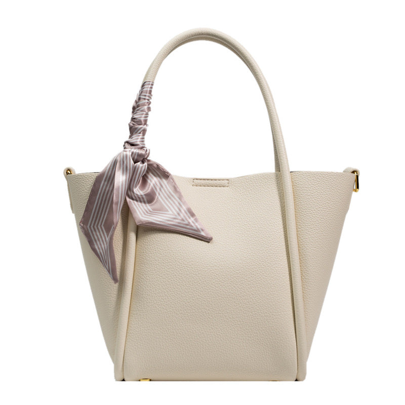 Korean Version Scarf Diagonal Handbag Litchi Grain