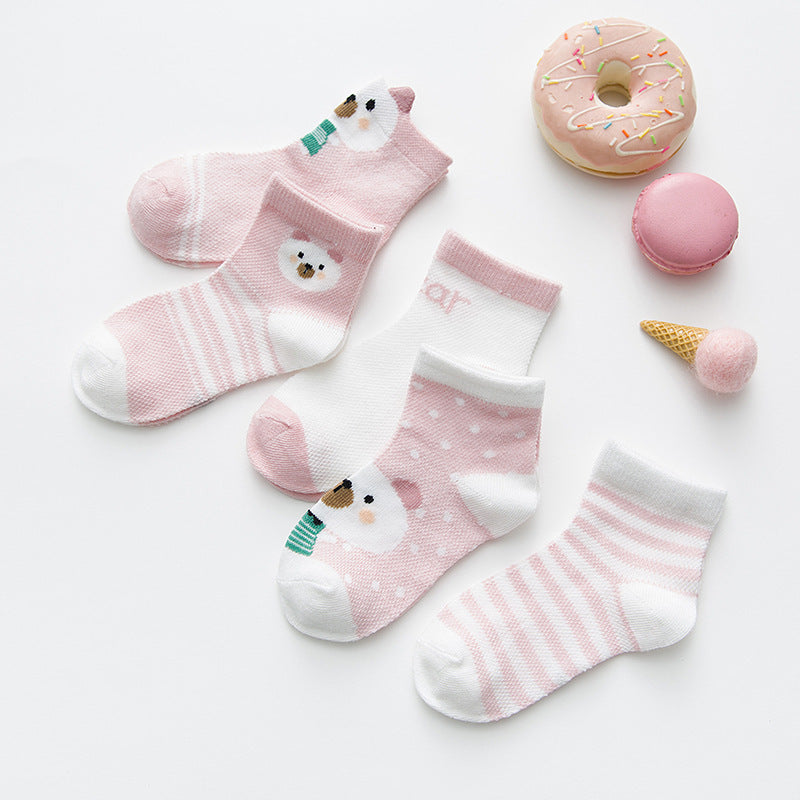 Cartoon Thin Children's Mesh Socks, Children's Socks