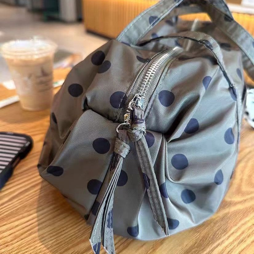 Niche-designed Polka-dot, High-capacity Versatile Nylon Shoulder Bag