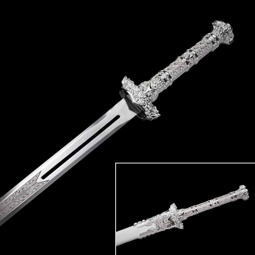 Hand Forged Integrated High Manganese Steel Tang Heng Dao Tang Dynasty Horizontal Saber Unsharpened Cold Weapon For Self Defense Practice