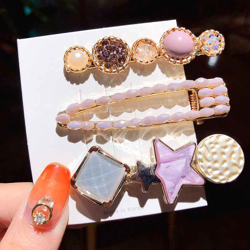 Girl's Simple Pearl Clip Set Hair Accessories