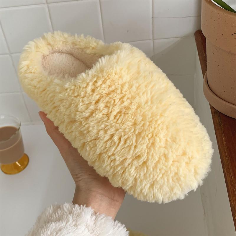 Women's Simple Japanese Style Thermal Cotton Slippers