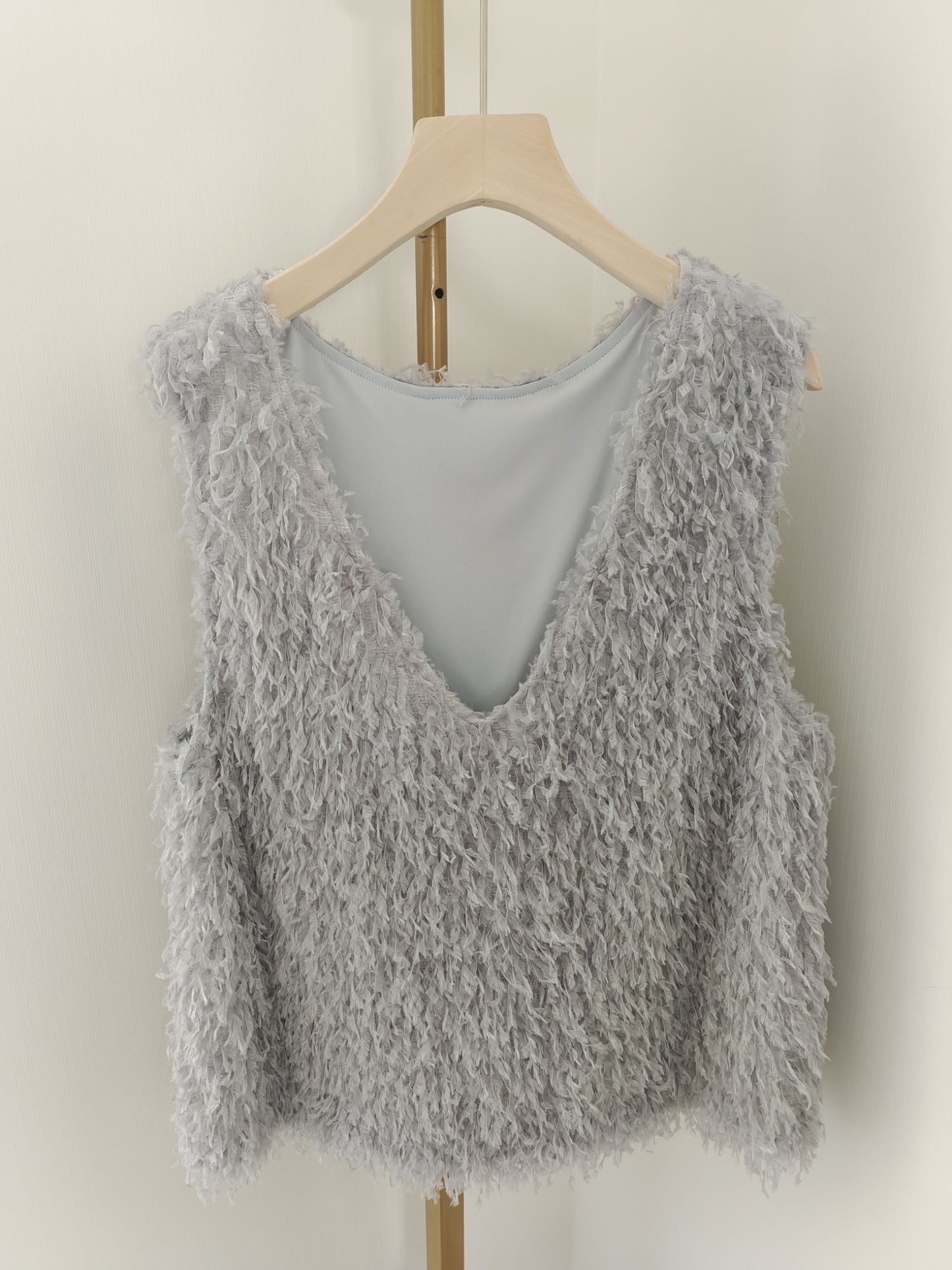 Fashion V-neck Sleeveless Soft Tassel Women's Vest