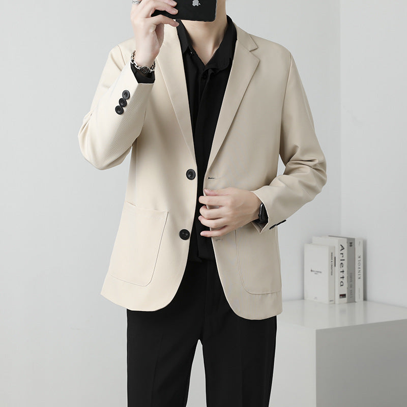 Summer Drapey Black Blazer For Men