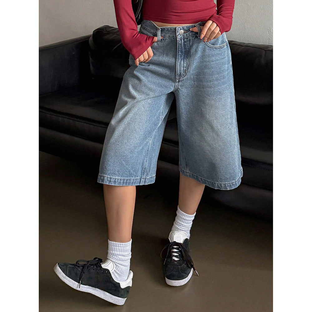 Dame Stilfulde Vintage Løstsiddende Wide-leg Jeans