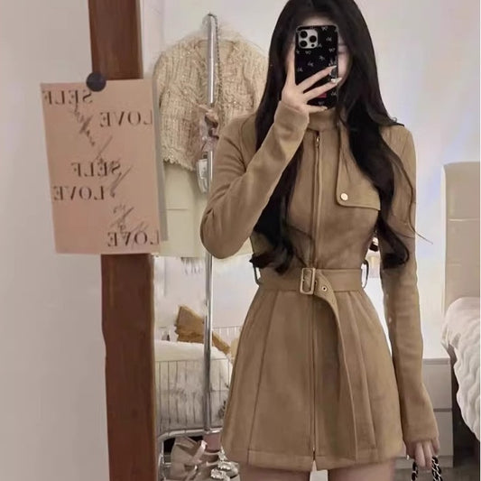 Design-oriented Jacket With A Stand-up Collar And Figure-flattering Shorts