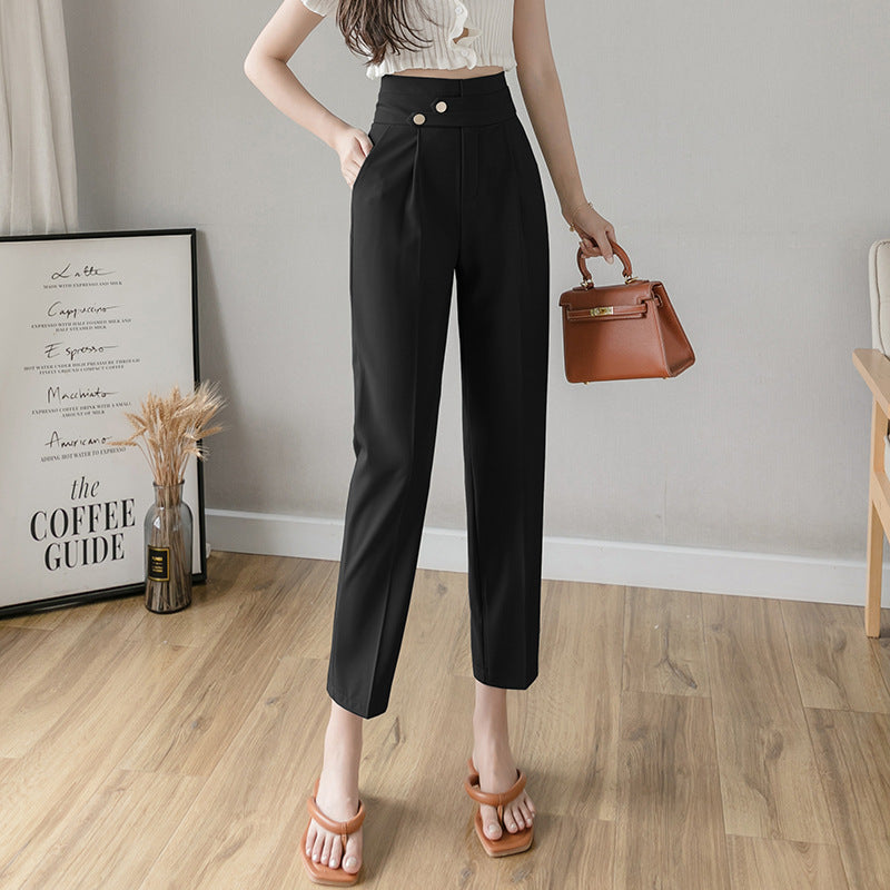 Small Feet Harem Pants Drape Straight-leg Pants