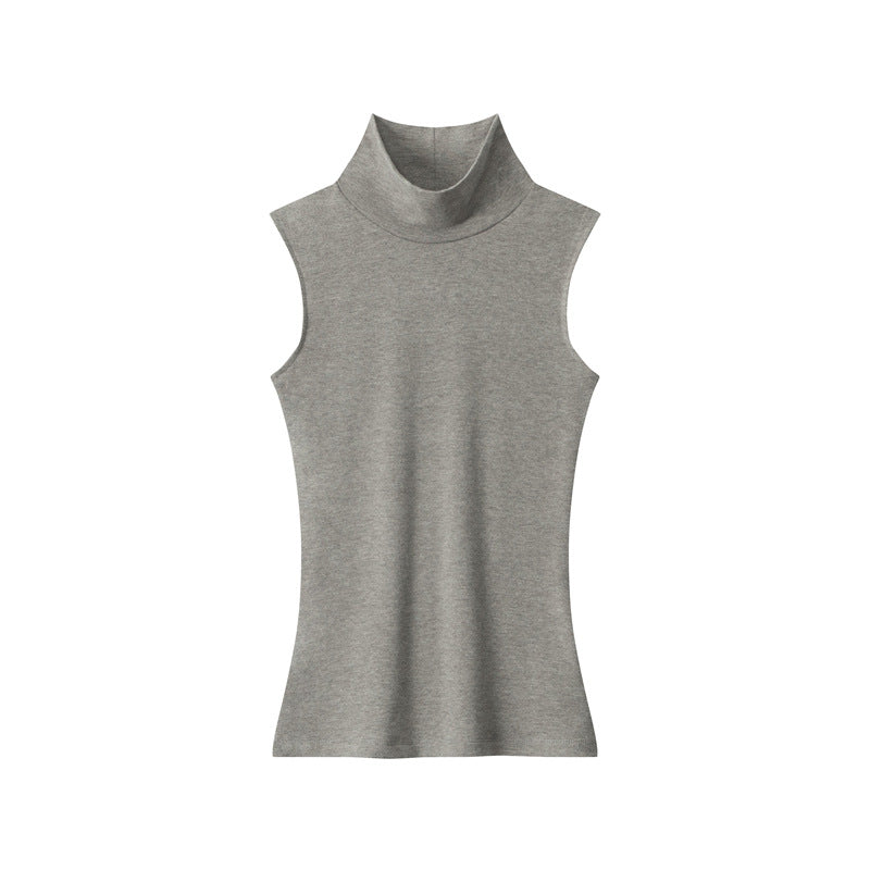Women's Turtleneck Sleeveless Inner Match Bottoming Slim Vest