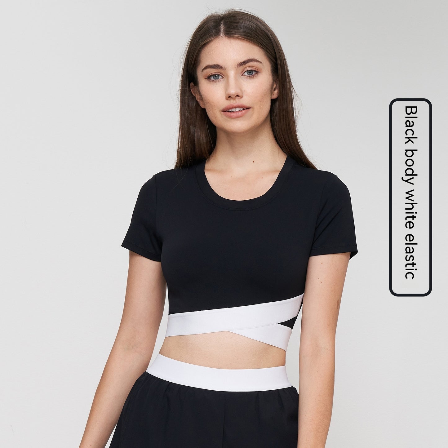 Short Sleeve Semi Fixed Cup High Elastic Top