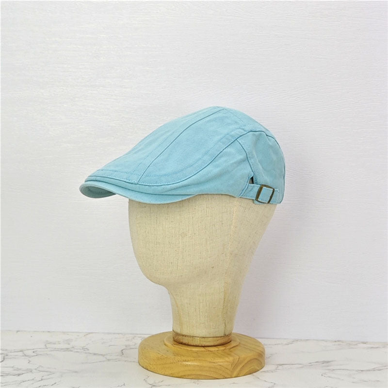 Japanese Style British Style Lake Blue Retro Denim Advance Hats