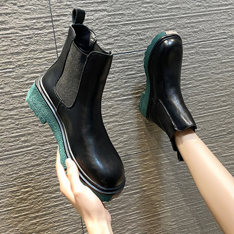 All-match Thick-soled Short Boots