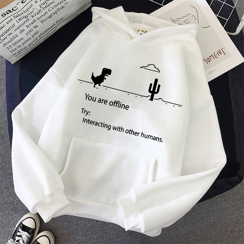 Dame Retro Dinosaur Mode Casual Sweater