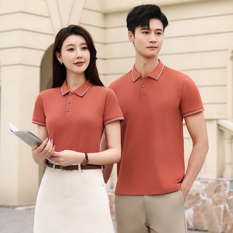 Ice-feeling Solona Color Matching Work Clothes Polo Shirt