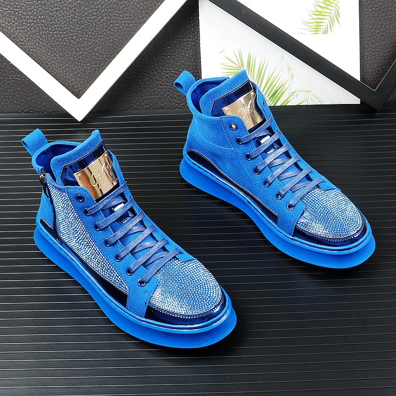High-top Shoes Men's Fashion Personality Trendy Shoes Short Boots Cowboy Boots