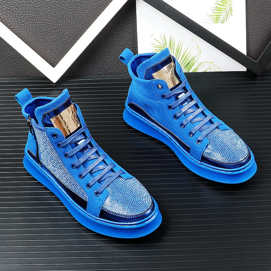 High-top Shoes Men's Fashion Personality Trendy Shoes Short Boots Cowboy Boots