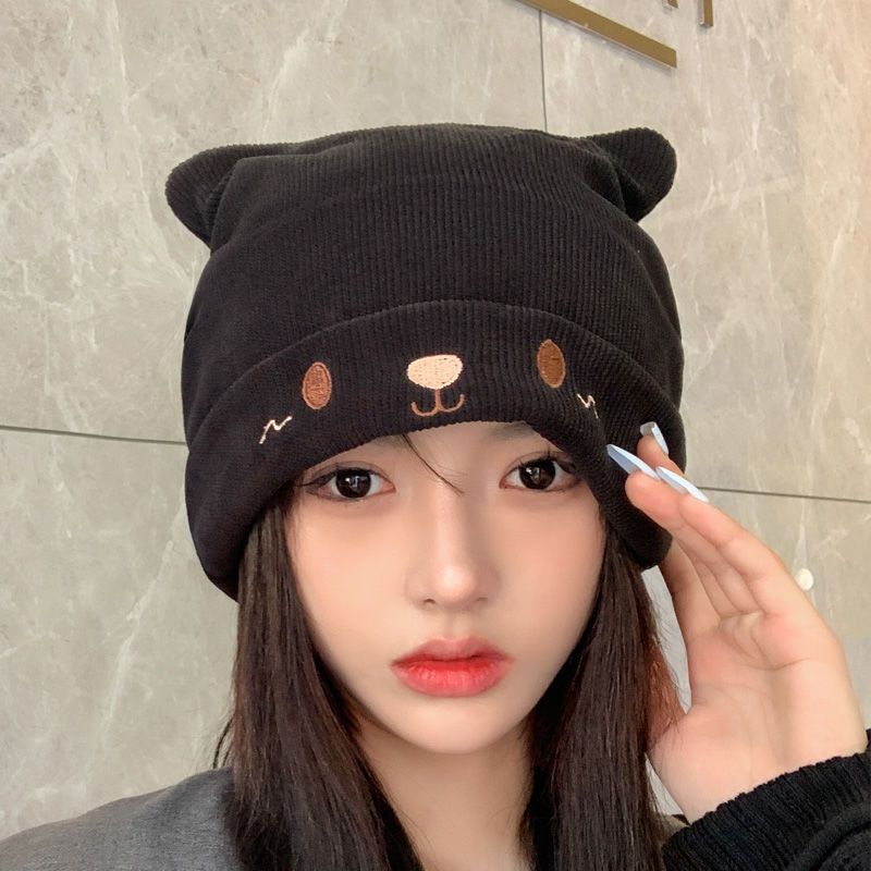 Women's Fashionable Knitted Thermal Head Cover Hat