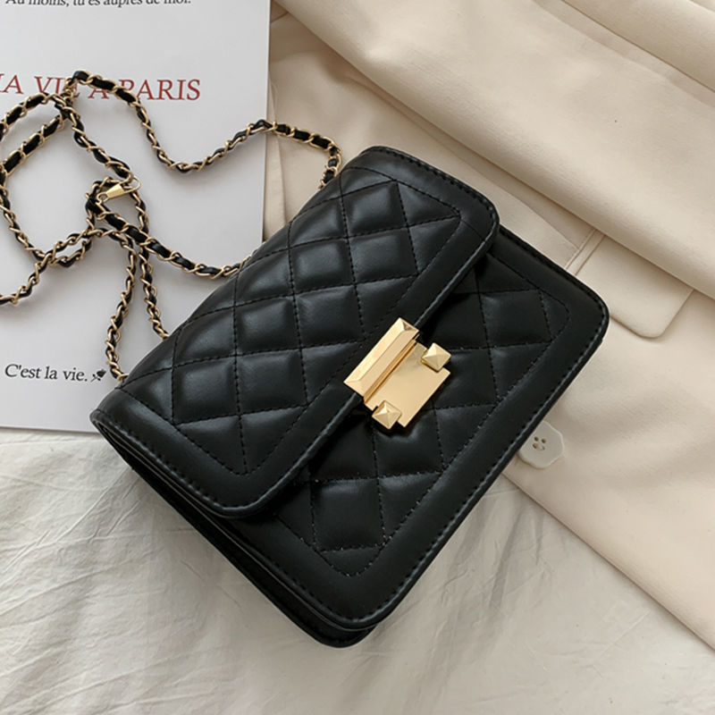 Fashion rhombic chain bag shoulder slung
