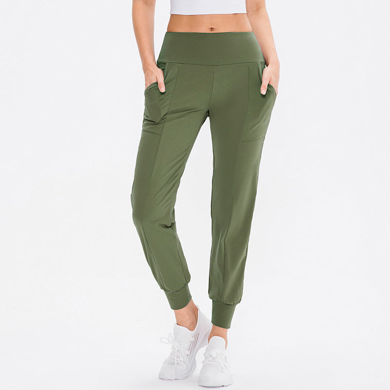 Women's Loose Tappered Yoga Pants High Waist Casual Sports Trousers