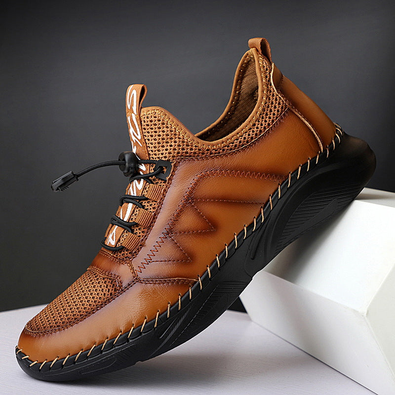 Men's Handmade Casual Low Top Mesh Flats