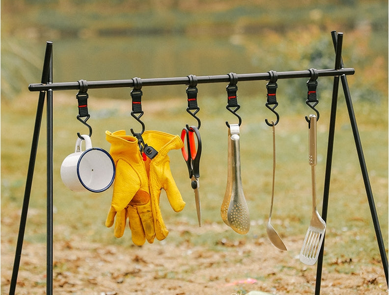 Outdoor Camping Aluminum Alloy Large Foldable Portable Clothes Drying Rack For Camping Travel Triangle