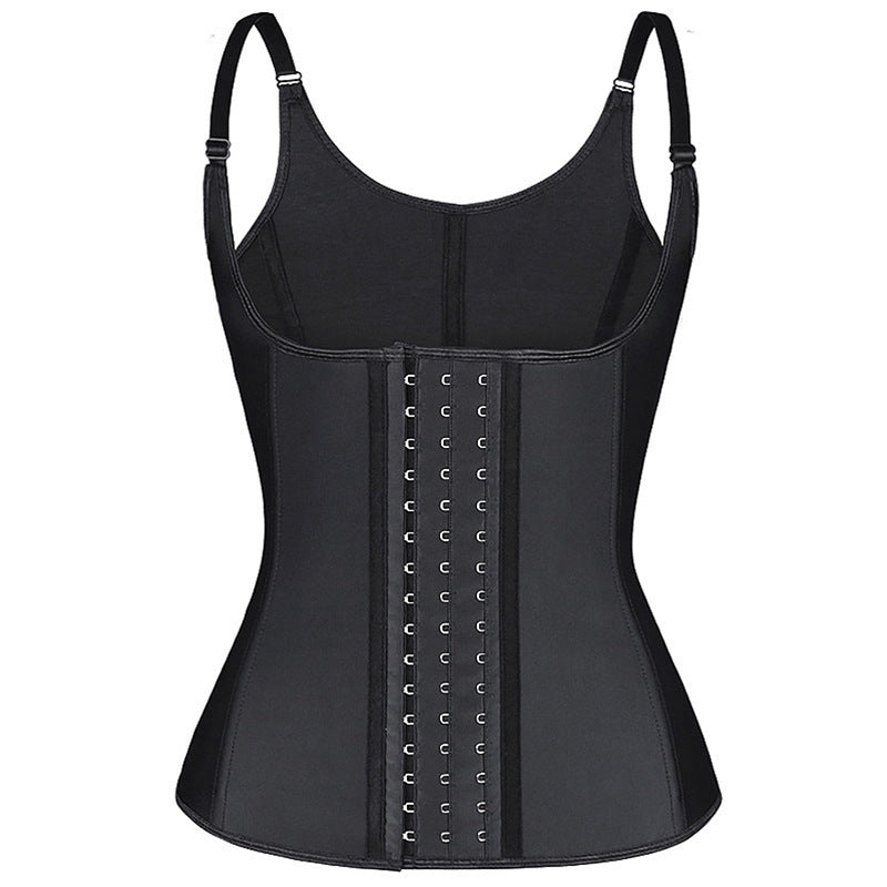 Rubber Corset Waist Girdling Belly Contraction Spaghetti Strap Tank Top