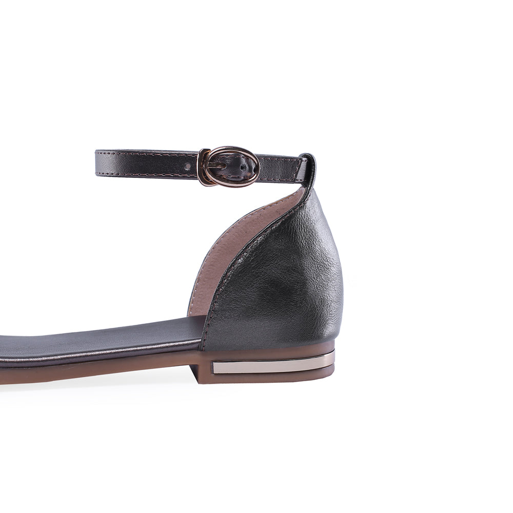 Flat Sandals Women's Leather Non-slip Soft Sole Word Belt