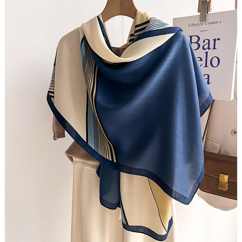 Color Matching Fashion Scarf Scarf Thin Warm Scarf Talma
