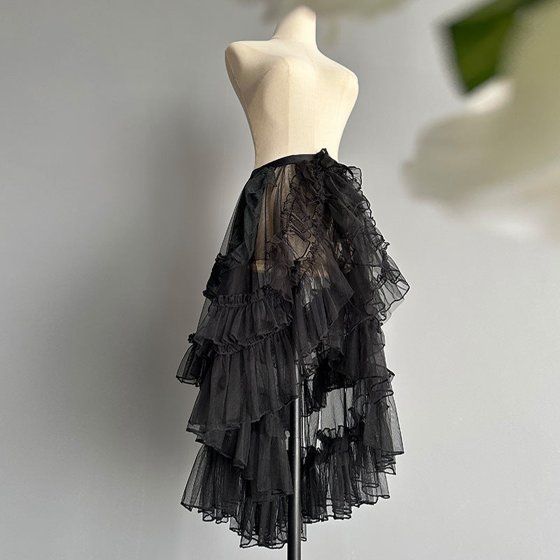 Japanese Style Long Lolita Niche Design Veil Skirt