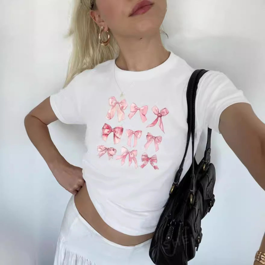 INS personlighed street bogstavtryk kort mavelamelig kortærmet T-shirt