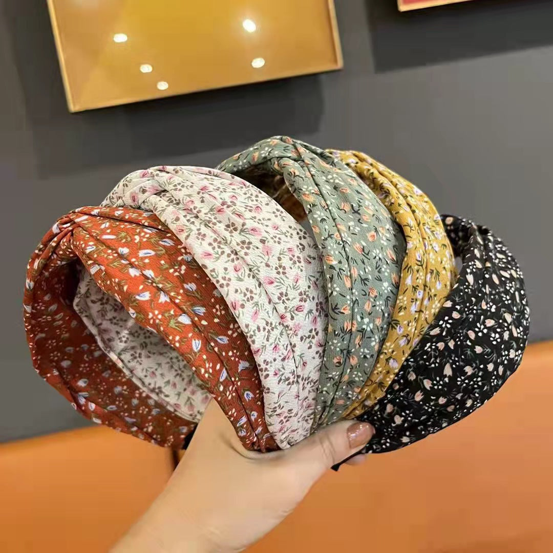 Retro French Wide Brim Hair Band Hair Fixer Women's Summer