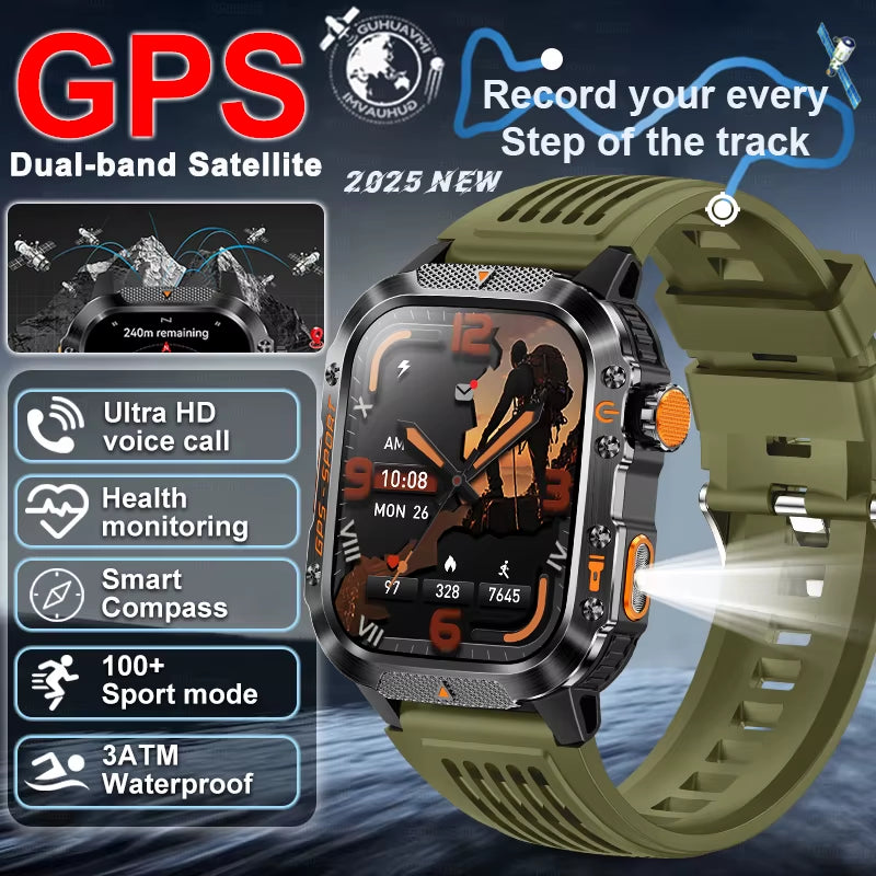 2025 for XIAOMI Original Millitary GPS Position 2.01"Smart Watch Men 3ATM Waterproof Compass 540Mah Bluetooth Call Smartwatches