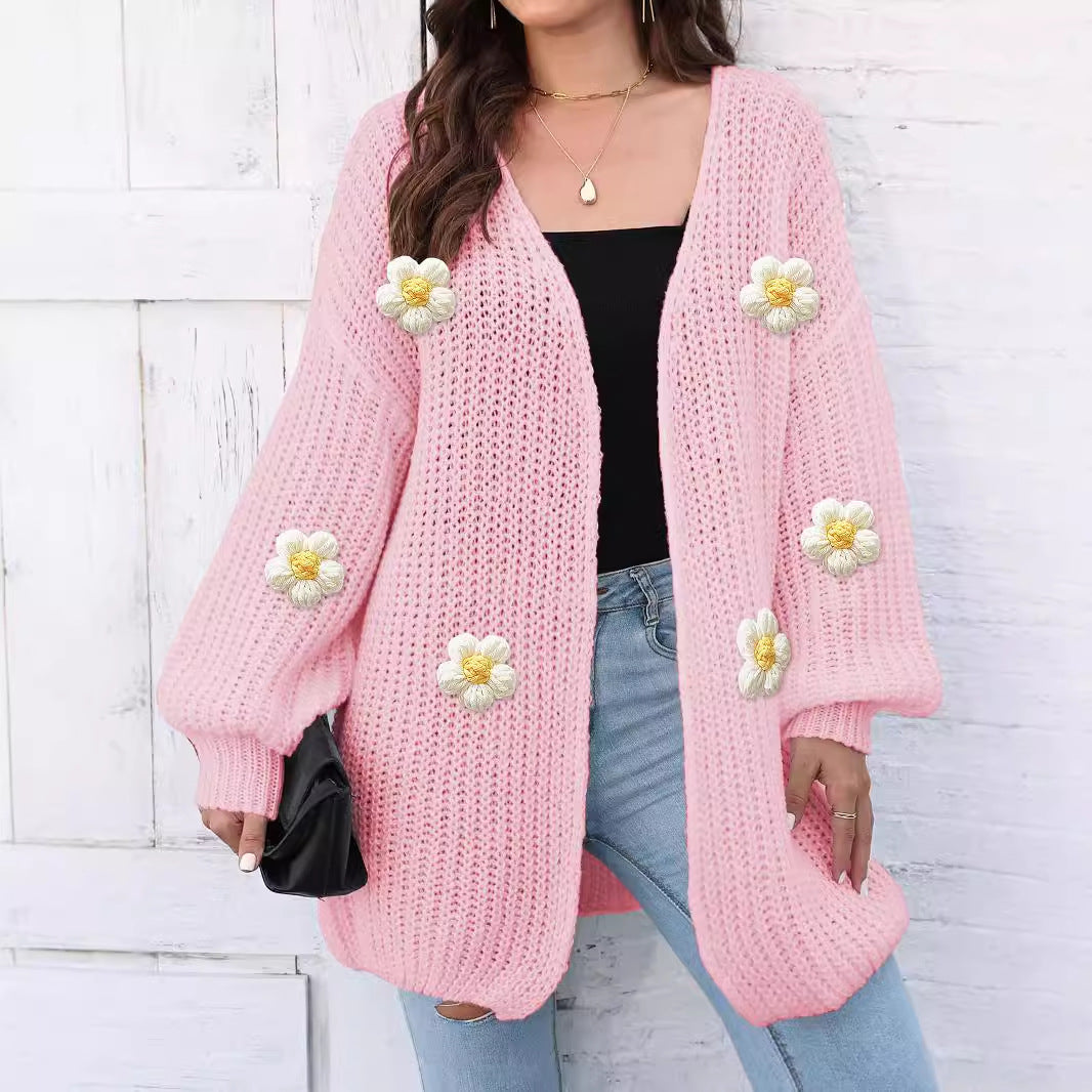 Women's Thick Coat Thick Needle Woven Sweater