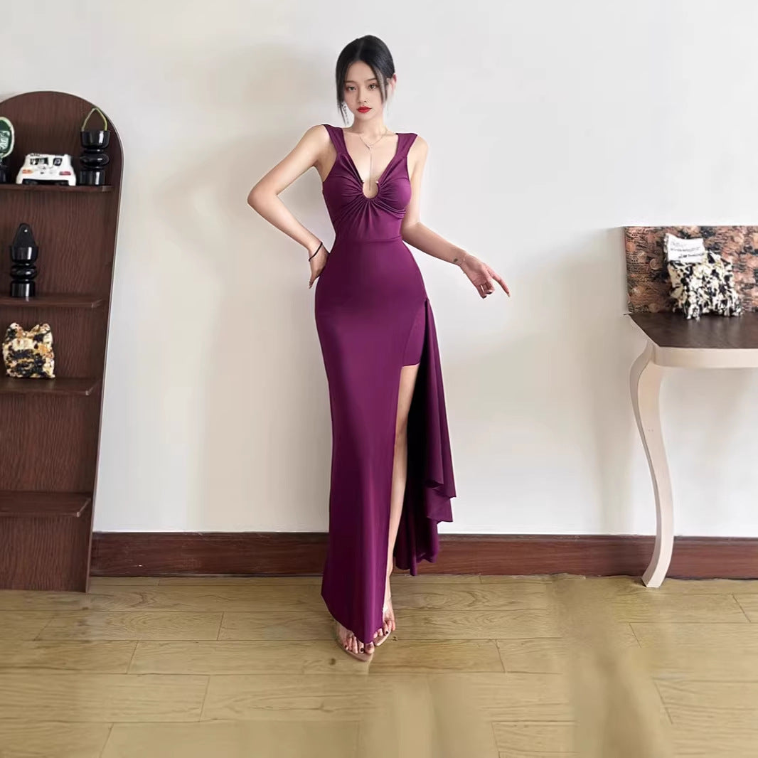 Sexy Purple Strap Bodycon Sheath Dress
